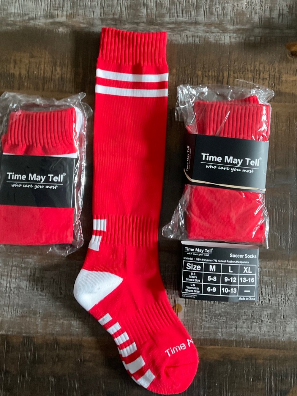 SOCCER/BASEBALL ATHLETIC RED SOCKS NWT